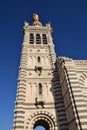 Notre Dame de la Garde bell tower in marseille Royalty Free Stock Photo