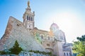 Notre-Dame de la Garde with sunbeams Royalty Free Stock Photo