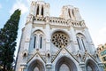 Notre Dame de Nice, neo gothic church in Cote d`Azur, France Royalty Free Stock Photo