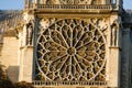 Notre Dame de Paris Cathedral Gothic style. Architectural details Royalty Free Stock Photo