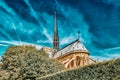 Notre Dame de Paris Cathedral, most beautiful Cathedral in Paris. View from the River Seine. France Royalty Free Stock Photo