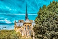 Notre Dame de Paris Cathedral, most beautiful Cathedral in Paris. View from the River Seine. France Royalty Free Stock Photo