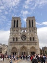 Notre Dame de Paris cathedral is the one of the most famous symbols of Paris in a summer day