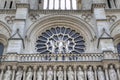 The Notre dame de Paris church. Decoration elements. Paris, France Royalty Free Stock Photo