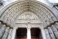 The Notre dame de Paris church. Decoration elements. Paris, France Royalty Free Stock Photo