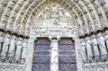 The Notre dame de Paris church. Decoration elements. Paris, France Royalty Free Stock Photo