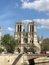 Notre Dame De Paris after fire accident Royalty Free Stock Photo