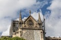 Notre Dame de Paris, France after the fire Royalty Free Stock Photo