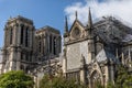 Notre Dame de Paris, France after the fire Royalty Free Stock Photo