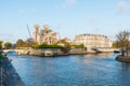 Notre-Dame de Paris, France. This gothic medieval monument caught fire on april 15 2019 Royalty Free Stock Photo