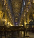 Notre Dame de Paris interior Royalty Free Stock Photo