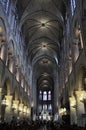 Notre Dame de Paris - interior Royalty Free Stock Photo