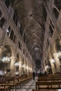 Notre dame de paris interior Royalty Free Stock Photo