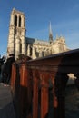 Blue skies over Notre-Dame de Paris - CATHEDRAL - PARIS - CHURCH Royalty Free Stock Photo