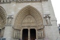 Notre Dame de Paris, medieval Catholic Cathedral on an island Cite in Paris