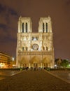 Notre Dame de Paris at night Royalty Free Stock Photo