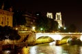 Notre Dame de Paris over the Seine River Royalty Free Stock Photo