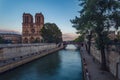 Notre Dame de Paris over the Seine River Royalty Free Stock Photo
