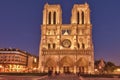 Notre Dame de Paris at sunset, France