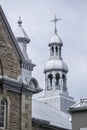 Notre-Dame-des-Victoires church in  Royale in Old Quebec Royalty Free Stock Photo