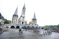 Notre Dame du Rosaire de Lourdes Basilica of our Lady of the Rosary the roman Catholic church in Lourdes, France. Royalty Free Stock Photo