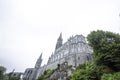 Notre Dame du Rosaire de Lourdes Basilica of our Lady of the Rosary the roman Catholic church in Lourdes, France. Royalty Free Stock Photo