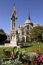 Notre Dame and garden Royalty Free Stock Photo