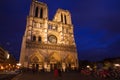 Notre Dame at night, Paris Royalty Free Stock Photo