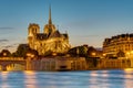 Notre Dame in Paris at dawn Royalty Free Stock Photo