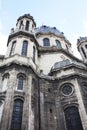 Notre Dame Paris with gargoyles cathedral in France.