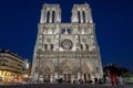 Notre dame paris night view Royalty Free Stock Photo