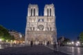 Notre dame paris night view Royalty Free Stock Photo