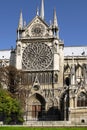 Notre Dame in Paris south facade Royalty Free Stock Photo