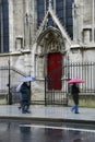 Notre Dame, red side door Royalty Free Stock Photo