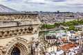 Notre Dame Tower Seine River Buildings Paris France Royalty Free Stock Photo