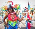 Notting Hill Carnival in London woman famale Royalty Free Stock Photo