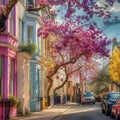 Notting Hill: Spring Bloom and Colorful Facades of London