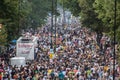 NOTTING HILL, LONDON, ENGLAND- 28 August 2022: Crowds on the first day of Notting Hill Carnival