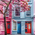 Notting Hill: Spring Bloom and Colorful Facades of London