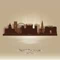 Nottingham England skyline city silhouette