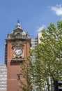 Victoria Centre shopping mall clock tower in Nottingham. Royalty Free Stock Photo
