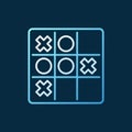Noughts and Crosses colored linear icon. Tic Tac Toe symbol Royalty Free Stock Photo