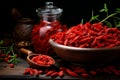 Nourishing Dried Goji Berries. AI