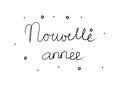 Nouvelle annÃÂ©e phrase handwritten with a calligraphy brush. New year in French. Modern brush calligraphy. Isolated word black