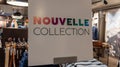 nouvelle collection text sign french means new collection in fashion clothes store trendy interior