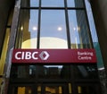 A CIBC bank entrance. Canadian Imperial Bank of Commerce building