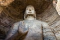 Nov 2014, Datong, China: Buddha statue at Yungang grottoes in Datong, China