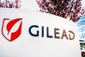 Nov 23, 2019 Foster City / CA / USA - Gilead sign at their headquarters in Silicon Valley; Gilead Sciences, Inc. is an American