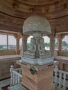 MAHAVIRA and Neminathji in top floor of kirti stambh Chandraprabhu Digambar Jain Bhavan Jinalay 12th Bhiloda Aravalli Gujarat