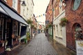 07 Nov 2022 - Hereford UK: Church Street on cloudy day with no people